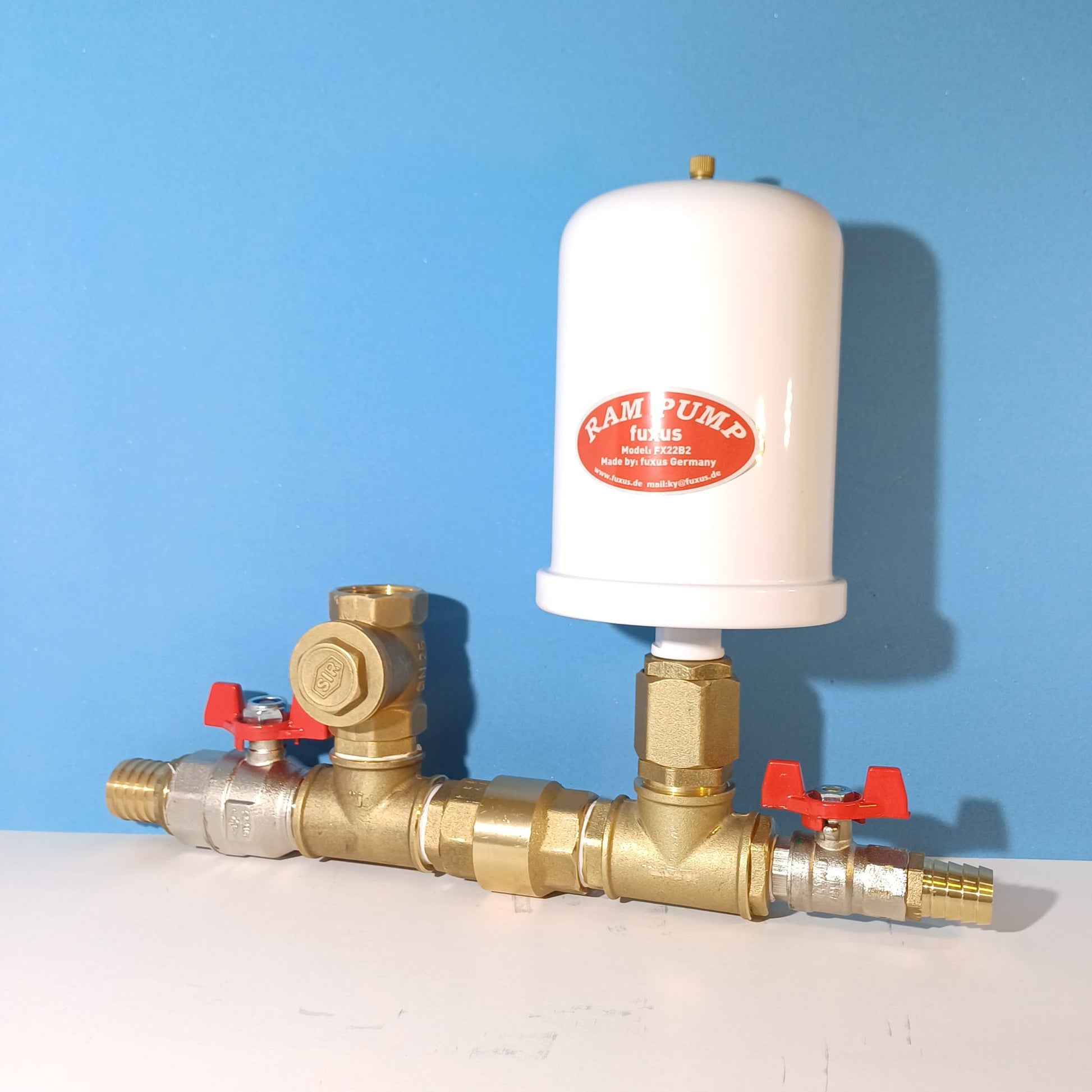 Fuxus Mini-XS hydraulische Widderpumpe aus Messing 1/2 Zoll ohne benzin