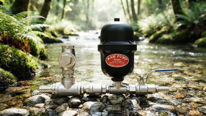 Vérin hydraulique Midi-S fuxus en acier inoxydable Pompe à Bélier en acier inoxydable adaptée à l'eau potable 1" pouce DIN25